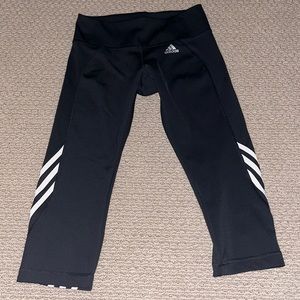 Adidas Cropped Three Stripe Leggings